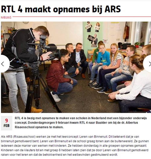 Ons leerconcept trok zelfs de aandacht van RTL 4. 