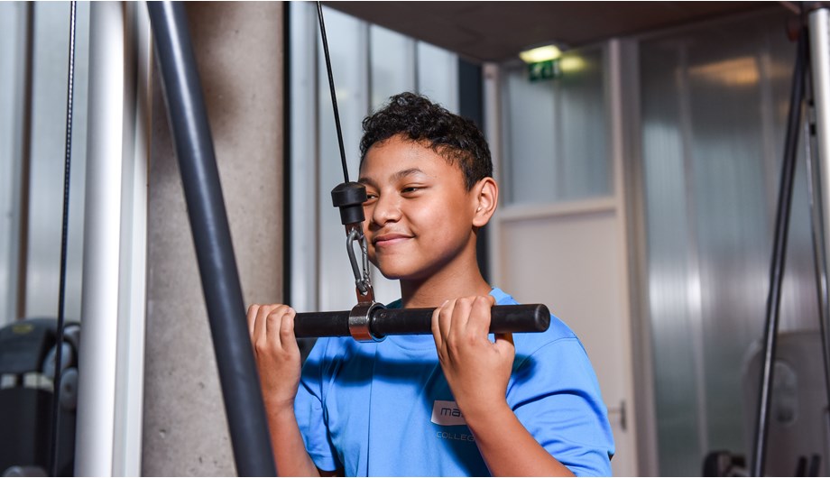 Sport, Dienstverlening & Veiligheid: Sport is slechts een onderdeel, maar daarvoor beschikken leerlingen op Bohemen wel over een eigen gym.
