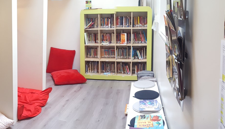 In deze ruimte kunnen kinderen vrij lezen.